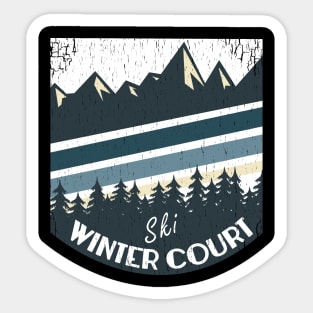 Distressed Winter Court Vacation Sticker